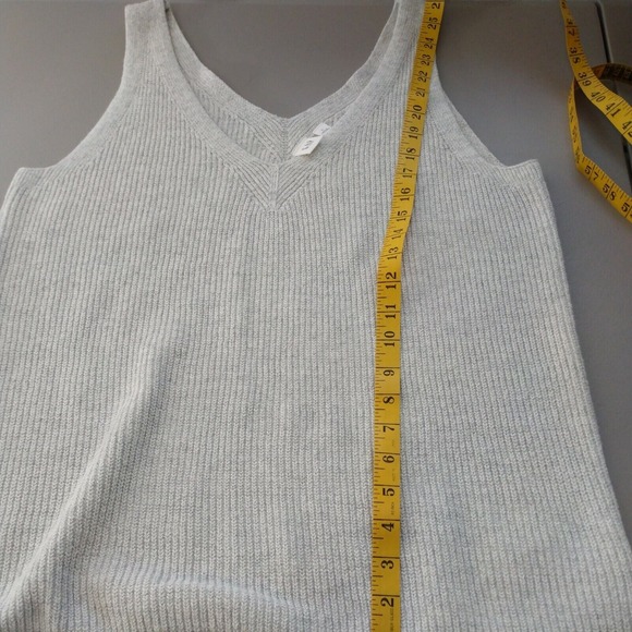 Gap Sweater Womens Large Gray Longline Tunic Vest Lagenlook Preppy Nautical Cozy - Picture 7 of 10
